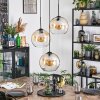 Koyoto lampa wisząca, kula świetlna, lampa wisząca kaskadowa bursztynowy, przezroczysty, 3-punktowe