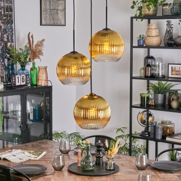 Koyoto Lampa wisząca, Kula świetlna, Lampa wiszącego klastra Złoty, Przezroczysty, 3-punktowe
