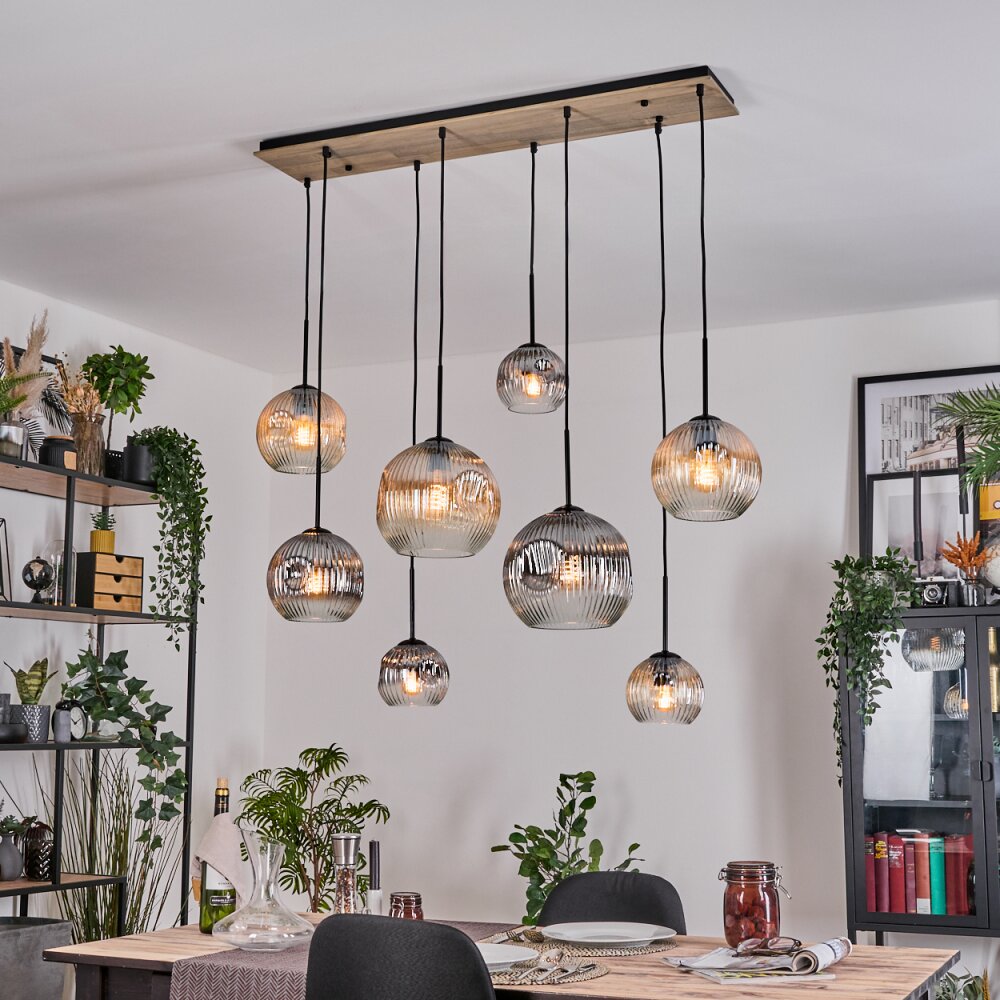 Ripoll Lampa wisząca, Kula świetlna, Lampa wisząca Ecru, Czarny, 8-punktowe main product photo