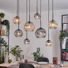 Ripoll Lampa wisząca, Kula świetlna, Lampa wisząca Ecru, Czarny, 8-punktowe