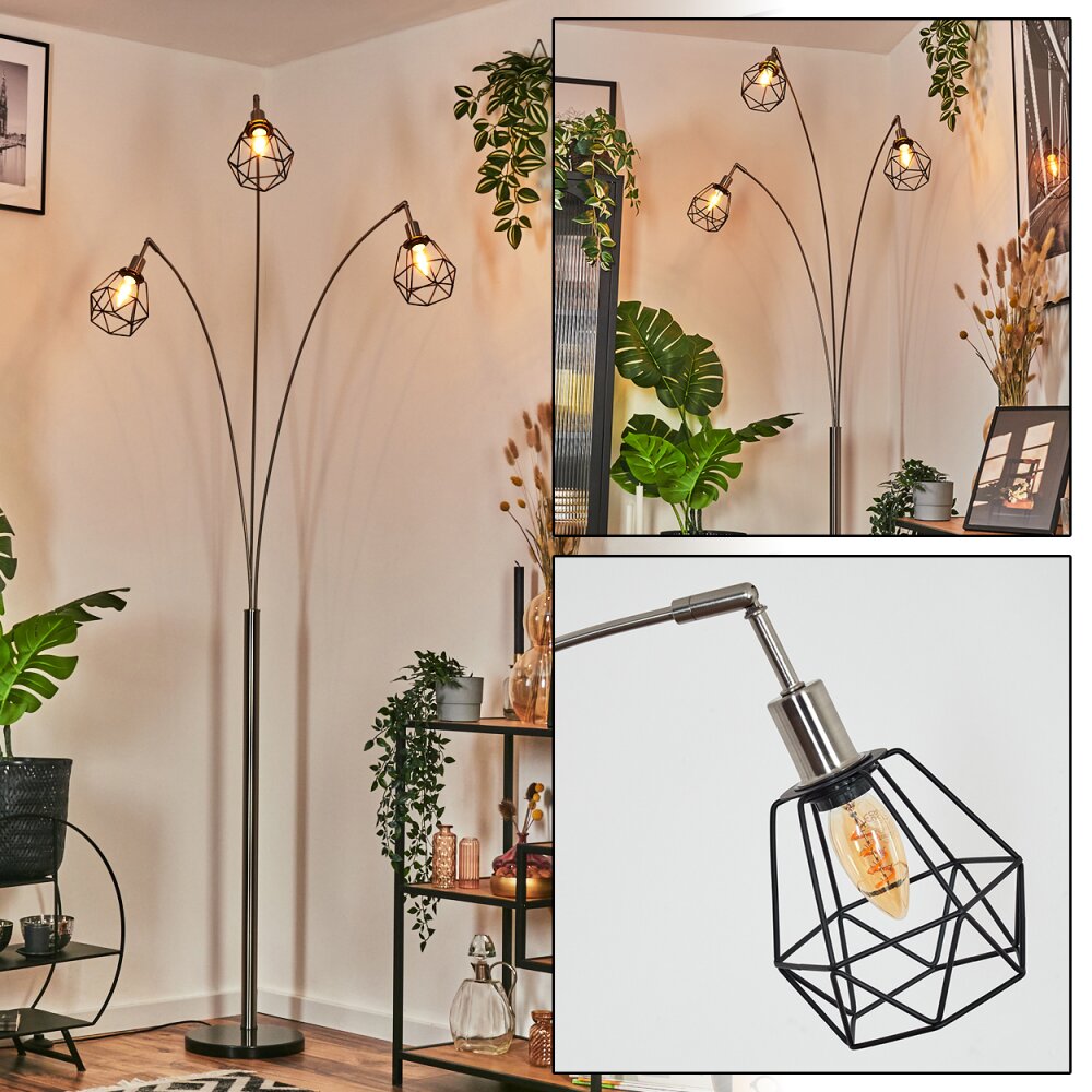Yaak Lampa stojąca Nikiel matowy, Czarny, 3-punktowe main product photo