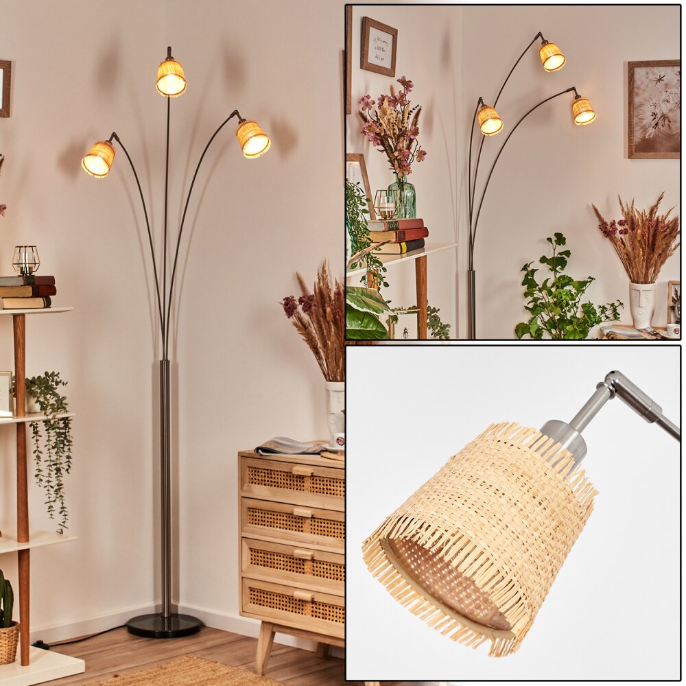 Lindberg Lampa stojąca Nikiel matowy, Czarny, 3-punktowe main product photo