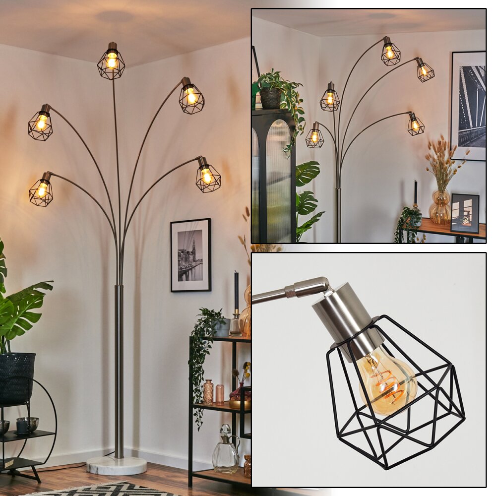 Yaak Lampa stojąca Nikiel matowy, Czarny, Biały, 5-punktowe main product photo