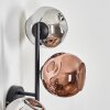 Ripoll Kula świetlna, Lampa ścienna Chrom, W kolorze miedzi, Przydymiony, 3-punktowe