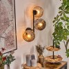 Ripoll Kula świetlna, Lampa ścienna W kolorze bursztynu, Przydymiony, 3-punktowe
