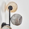 Ripoll Kula świetlna, Lampa ścienna W kolorze bursztynu, Przydymiony, 3-punktowe