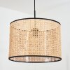 Ramila lampa wisząca, lampa wisząca naturalny, czarny, 1-punktowy