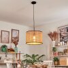 Ramila lampa wisząca, lampa wisząca naturalny, czarny, 1-punktowy
