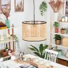 Ramila lampa wisząca, lampa wisząca naturalny, czarny, 1-punktowy