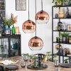 Koyoto Lampa wisząca, Kula świetlna, Lampa wiszącego klastra 30 cm Przezroczysty, W kolorze miedzi, 3-punktowe