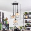 Koyoto lampa wisząca, kula świetlna, lampa wisząca kaskadowa 30 cm bursztynowy, przezroczysty, 3-punktowe