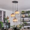 Koyoto Lampa wisząca, Kula świetlna, Lampa wiszącego klastra 30 cm W kolorze bursztynu, Przezroczysty, 3-punktowe