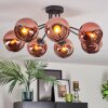 Koyoto Lampa sufitowa, Kula świetlna W kolorze miedzi, 7-punktowe