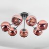 Koyoto Lampa sufitowa, Kula świetlna W kolorze miedzi, 7-punktowe