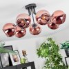Koyoto Lampa sufitowa, Kula świetlna W kolorze miedzi, 7-punktowe