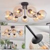 Koyoto Lampa sufitowa, Kula świetlna W kolorze bursztynu, Przezroczysty, 7-punktowe