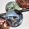Ripoll Lampa sufitowa, Kula świetlna Niebeieski, Zielony, W kolorze miedzi, 10-punktowe