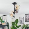 Koyoto Lampa sufitowa, Kula świetlna W kolorze bursztynu, Przezroczysty, Przydymiony, 4-punktowe