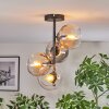 Koyoto Lampa sufitowa, Kula świetlna W kolorze bursztynu, Przezroczysty, Przydymiony, 4-punktowe