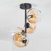 Koyoto Lampa sufitowa, Kula świetlna W kolorze bursztynu, Przezroczysty, 4-punktowe