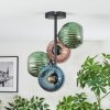 Koyoto lampa sufitowa, kula świetlna niebeieski, zielony, miedziany, 4-punktowe