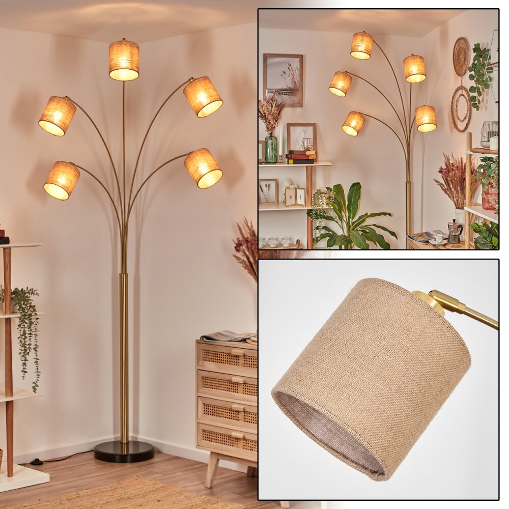 Soungou Lampa stojąca Mosiądz, Czarny, 5-punktowe main product photo