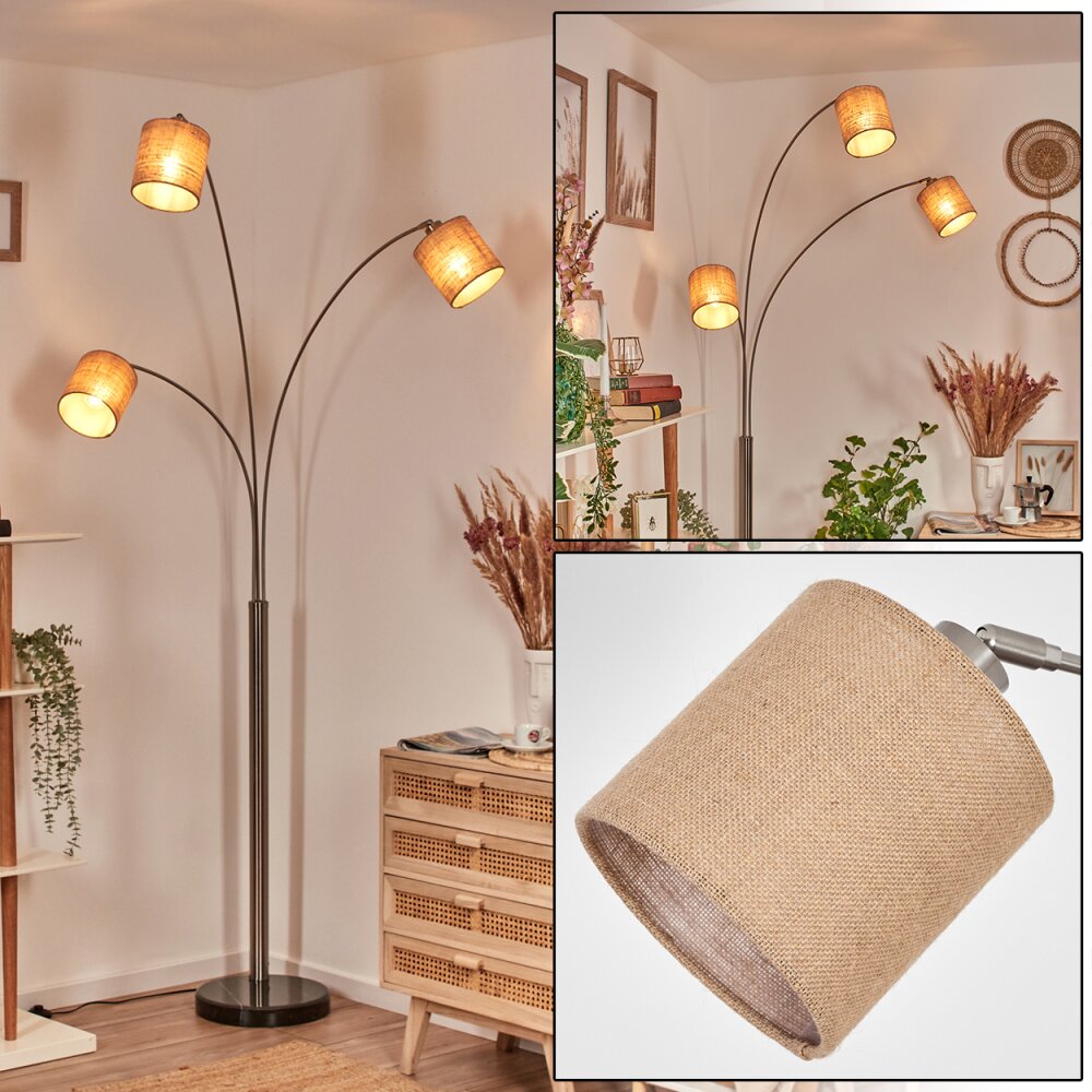Soungou Lampa stojąca Nikiel matowy, Czarny, Biały, 3-punktowe main product photo