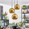 Koyoto lampa wisząca, kula świetlna, lampa wisząca kaskadowa złoty, 3-punktowe
