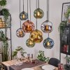 Ripoll lampa wisząca, kula świetlna, lampa wisząca kolory naturalne, czarny, 8-punktowe
