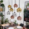 Ripoll Lampa wisząca, Kula świetlna, Lampa wisząca Ecru, Czarny, 8-punktowe