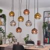 Ripoll Lampa wisząca, Kula świetlna, Lampa wisząca Ecru, Czarny, 8-punktowe