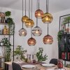 Ripoll Lampa wisząca, Kula świetlna, Lampa wisząca Ecru, Czarny, 8-punktowe