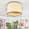 Chellas Lampa sufitowa Ecru, Czarny, 1-punktowy