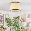 Chellas lampa sufitowa naturalny, czarny, 1-punktowy