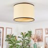 Chellas lampa sufitowa naturalny, czarny, 1-punktowy