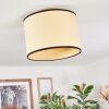 Chellas lampa sufitowa naturalny, czarny, 1-punktowy