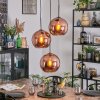 Koyoto lampa wisząca, kula świetlna, lampa wisząca kaskadowa miedziany, 3-punktowe