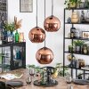 Koyoto lampa wisząca, kula świetlna, lampa wisząca kaskadowa miedziany, 3-punktowe