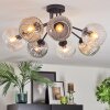 Ripoll Lampa sufitowa, Kula świetlna W kolorze bursztynu, Przezroczysty, Przydymiony, 7-punktowe