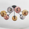 Ripoll lampa sufitowa, kula świetlna chrom, złoty, miedziany, przydymiony, 7-punktowe