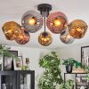 Ripoll lampa sufitowa, kula świetlna chrom, złoty, miedziany, przydymiony, 7-punktowe