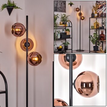 Koyoto lampa stojąca 31 cm miedziany, 3-punktowe