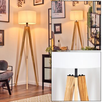 Soungou lampa stojąca kolory naturalne, czarny, 1-punktowy