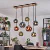 Ripoll lampa wisząca, kula świetlna, lampa wisząca kolory naturalne, czarny, 8-punktowe