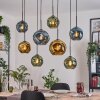 Ripoll Lampa wisząca, Kula świetlna, Lampa wisząca Ecru, Czarny, 8-punktowe