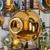 Ripoll lampa wisząca, kula świetlna, lampa wisząca kolory naturalne, czarny, 8-punktowe