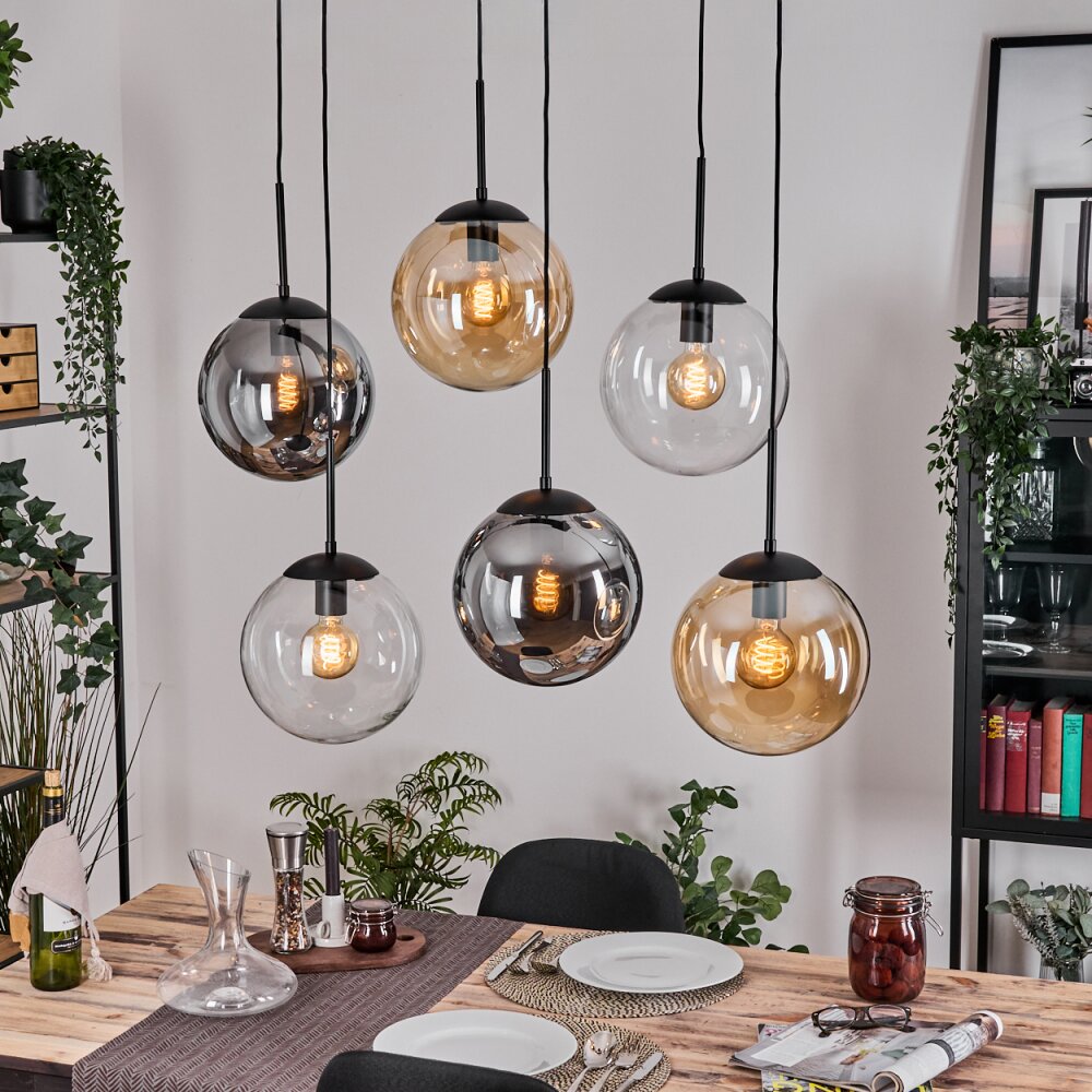 Gastor Lampa wisząca, Kula świetlna, Lampa wisząca W kolorze bursztynu, Przezroczysty, Przydymiony, 6-punktowe main product photo