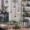Koyoto lampa wisząca, kula świetlna, lampa wisząca kaskadowa bursztynowy, przezroczysty, 4-punktowe