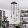 Koyoto lampa wisząca, kula świetlna, lampa wisząca kaskadowa bursztynowy, przezroczysty, 4-punktowe