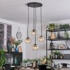 Koyoto lampa wisząca, kula świetlna, lampa wisząca kaskadowa bursztynowy, przezroczysty, 4-punktowe